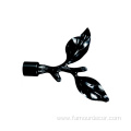 Plastic two leaf finial curtain rod